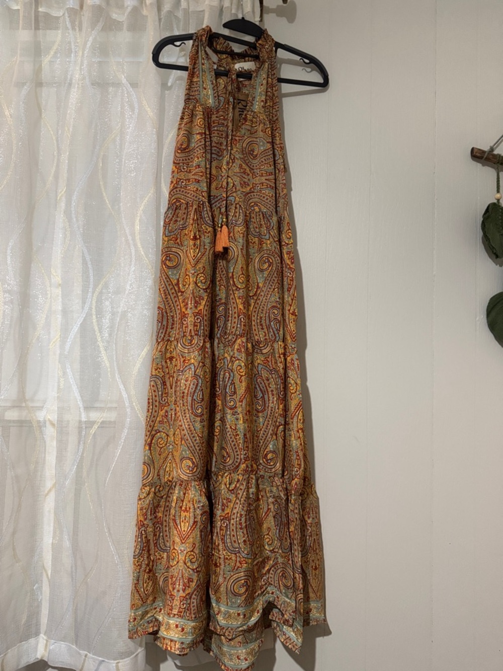 Paisley Tiered Maxi Skirt in Warm Multicolor